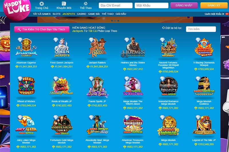 jackpots của happyluke có gì đặc biệt