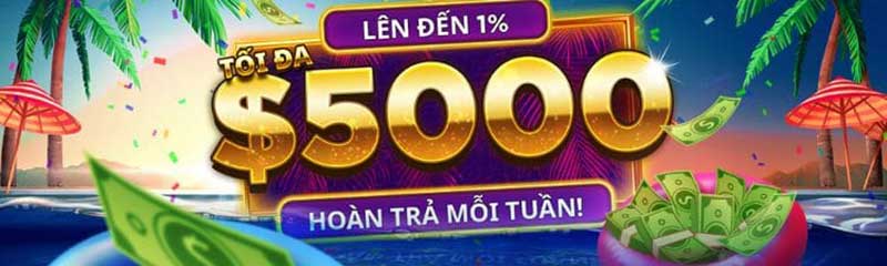 ưu đãi hoàn trả đến 1% mỗi tuần